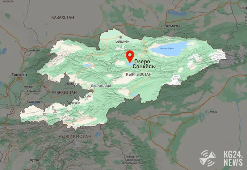 Сонкель на карте Кыргызстана