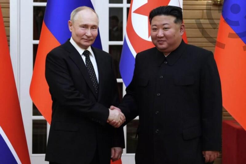 Владимир Путин и Ким Чен ЫН