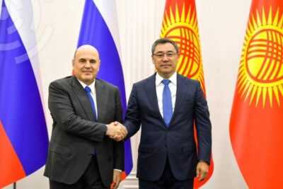 Президент Садыр Жапаров сегодня принял председателя правительства РФ Михаила Мишустина