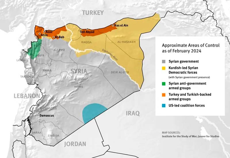 Карта Сирии