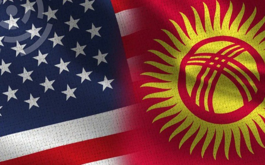 Флаги СГА и Кыргызстана