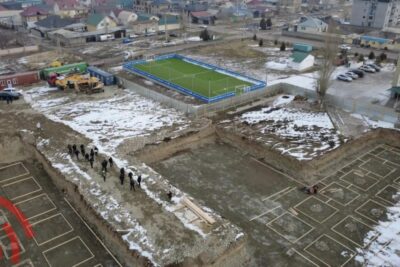 фото нового учебного корпуса школы №91 в жилмассиве «Кара-Жыгач»