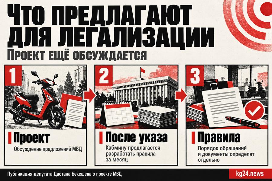 Схема предлагаемых этапов легализации мопедов без документов